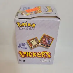1999 Nintendo Artbox Pokemon Stickers Pack Series 1 Factory Sealed Box 30 Packs - Image 2