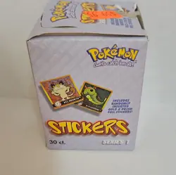1999 Nintendo Artbox Pokemon Stickers Pack Series 1 Factory Sealed Box 30 Packs - Image 4