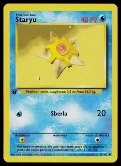 Pokemon Card - Staryu 1st Edition Italian Base Set 65/102 Common - Image 1