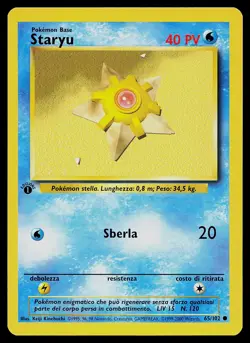 Pokemon Card - Staryu 1st Edition Italian Base Set 65/102 Common - Image 1