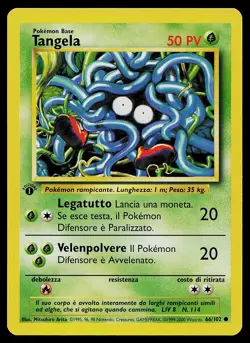 Pokemon Card - Tangela 1st Edition Italian Base Set 66/102 Common - Image 1