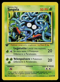 Pokemon Card - Tangela 1st Edition Italian Base Set 66/102 Common - Image 1