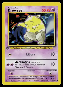 Pokemon Card - Drowzee 1st Edition Italian Base Set 49/102 Common - Image 1