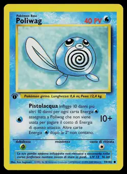 Pokemon Card - Poliwag 1st Edition Italian Base Set 59/102 Common - Image 1