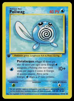 Pokemon Card - Poliwag 1st Edition Italian Base Set 59/102 Common - Image 1