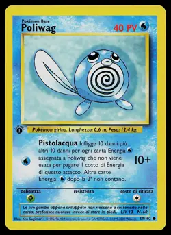 Pokemon Card - Poliwag 1st Edition Italian Base Set 59/102 Common - Image 1