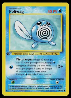 Pokemon Card - Poliwag 1st Edition Italian Base Set 59/102 Common - Image 1