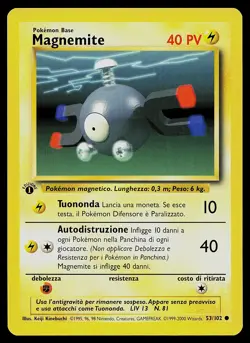 Pokemon Card - Magnemite 1st Edition Italian Base Set 53/102 Common - Image 1