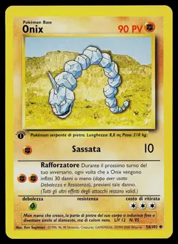 Pokemon Card - Onix 1st Edition Italian Base Set 56/102 Common - Image 1