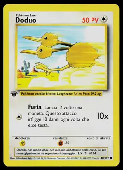 Pokemon Card - Doduo 1st Edition Italian Base Set 48/102 Common - Image 1