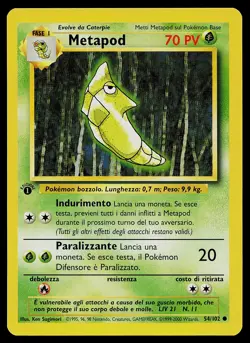 Pokemon Card - Metapod 1st Edition Italian Base Set 54/102 - Image 1