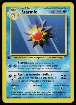 Pokemon Card - Starmie 1st Edition Italian Base Set 64/102 Common - Image 1