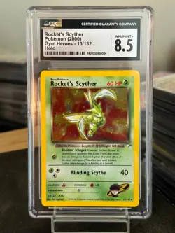 CGC 8.5 NM/MINT Rocket's Scyther 2000 Gym Heroes 13/132 Holo Pokemon Card psa - Image 1