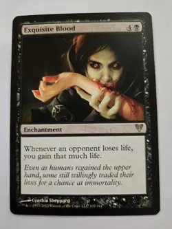 MTG Exquisite Blood Enchantment Cynthia Sheppard 2012 102/244 Magic - Image 1