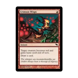 WOTC MtG Shadowmoor Crimson Wisps (C) (Foil) EX - Image 1