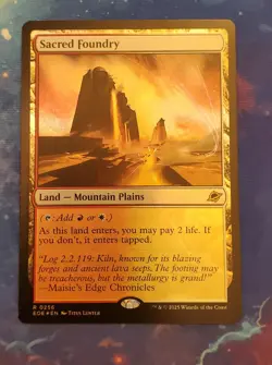 *IN HAND* x1 Sacred Foundry [FOIL] R MTG Edge of Eternities M/NM, English - Image 1