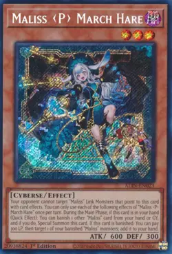 Yugioh Maliss P March Hare - ALIN-EN023 - Secret Rare 1st Edition - Image 1