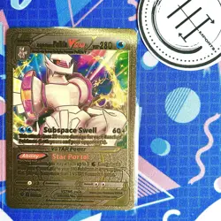 Pokémon Origin Forme Palkia VStar Gold Foil Holo Textured Fan Art Card Nintendo - Image 1