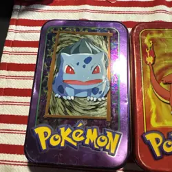 Pokemon Pikachu's Vacation Lot Topps Movie Card tins. tins only - Image 2