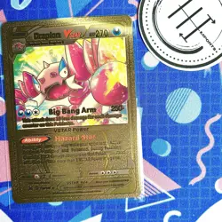 Pokémon Drapion VStar Gold Foil Holo Textured Fan Art Card Nintendo - Image 1