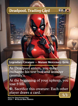 Deadpool, Trading Card - MTG Anime Custom - Playtest - Image 1