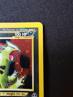 Pokemon TCG Tyranitar Card Neo Discovery 12/75 Unlimited Edition Holo Rare - Image 4