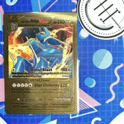 Pokemon Origin Forme Dialga VStar Gold Foil Holo Textured Fan Art Card Nintendo - Image 1