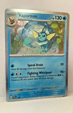 Epic Vaporeon Holo Foil Rare Collectible Pokemon Card Mint Condition PSA 8+ - Image 1