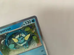 Epic Vaporeon Holo Foil Rare Collectible Pokemon Card Mint Condition PSA 8+ - Image 3