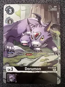 Digimon Card Game Dorumon BT9-058 Uncommon Alt Art Royal Knights Card Set NM - Image 1
