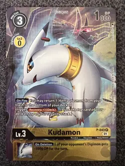 Digimon Card Game Kudamon P-043 P Foil Alternate Art Royal Knights Card Set NM - Image 1