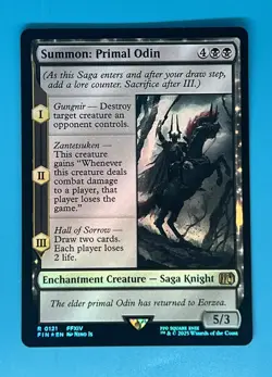 Mtg Summon: Primal Odin Final Fantasy Foil - Image 1