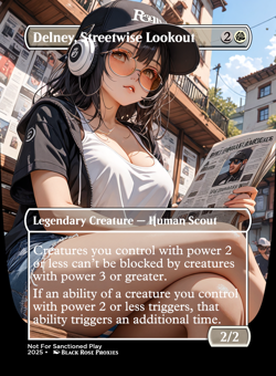 Delney, Streetwise Lookout - MTG Anime Custom - Playtest - Image 1