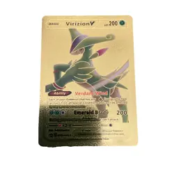 Virizion Foil Metal Pokemon Pokemon Fan Art Collectible Card Trading - Image 1