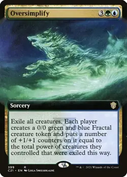 Oversimplify - Extended Art Commander 2021 NM MTG - Image 1