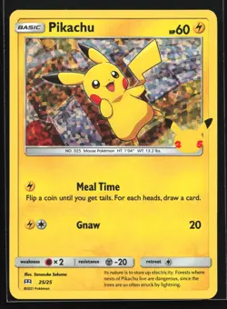 Pokemon Pikachu 25/15 McDonald's 2021 25th Anniversary Confetti Holo Promo NM - Image 1