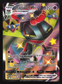 Pokemon Dragapult VMAX SWSH097 Sword & Shield Holo Black Star Promo LP - Image 1