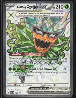 Pokemon Teal Mask Ogerpon ex SVP 166 Scarlet & Violet Holo Black Star Promo NM - Image 1