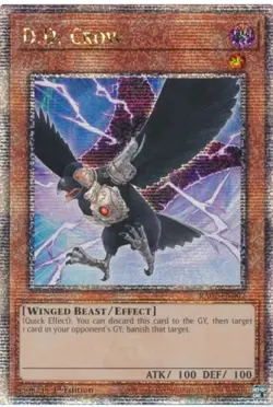 Yugioh - D.D. Crow Quarter Century Secret Rare RA02-EN002, Near Mint, 1st Ed - Image 1