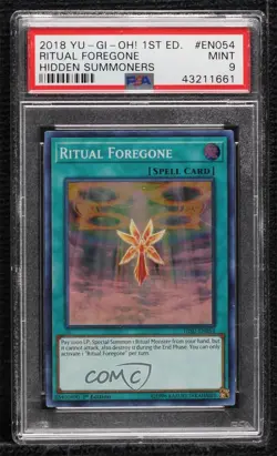 Ritual Foregone 1st Ed. YuGiOh Hidden Summoners PSA 9 MINT 0do3 - Image 1