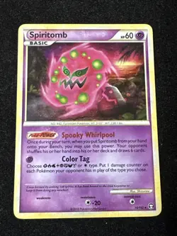 Pokemon Card - Spiritomb - Holo Rare (10/102) HGSS Triumphant Mp - Image 1