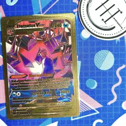 Pokemon Eternatus VMax Gold Foil Holo Textured Fan Art Card Nintendo - Image 1