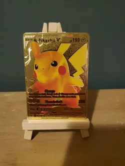 Pikachu V Gold Foil Pokemon Card! - Image 1