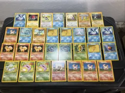 (30) Pokemon Card ALL VTG Lot Cards 1999 BASE SET Arcanine Bisasam Staryu Dewgon - Image 1