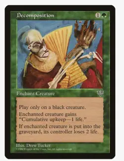 Decomposition 1996 Mirage Magic Card in Protective Sleeve - Image 1