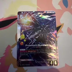 Gundam Card Game Newtype Rising Freedom Gundam GD01-065 LR+ Foil Holo - Image 1