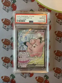 Pokemon Journey Together Lillie's Clefairy EX 173 PSA 10 GEM MINT - Image 1