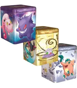 🔥 Set Of 3 - Pokemon TCG: Stacking Tin 2024 - Psychic, Steel, & Dragon Tins New - Image 1