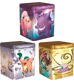 🔥 Set Of 3 - Pokemon TCG: Stacking Tin 2024 - Psychic, Steel, & Dragon Tins New - Image 2