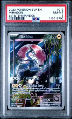2023 Pokemon SVP EN Miraidon SVI-ETB #013 Promo PSA 8 NM-MT - Image 1